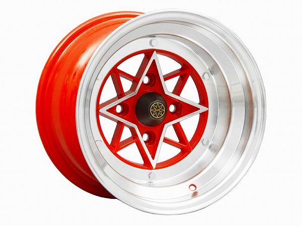 コーリンプロジェクト スターシャーク ホイール レッド 14インチ×9J -26 4H114.3 STAR-26490KR wheel|オートパーツエージェンシー