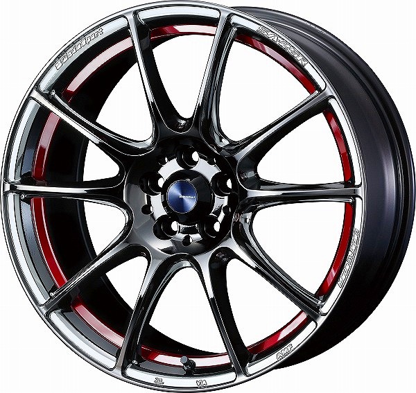 WedsSport SA25R ホイール レッドライトクローム 18インチ×8.0J +45 5H114.3 0073852 wheel