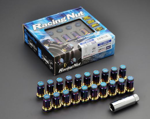 ZERO-1000/零1000 レーシングホイールナット 袋ナット 全長：28mm 707-C004C 入数：1セット(16本) Racing wheel nut