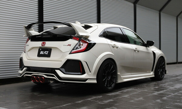 ブリッツ/BLITZ NUR-SPEC CUSTOM EDITION マフラー カーボンレッド(CR) 63174C ホンダ シビックタイプR FK8 K20C 2017年09月～ Scarf