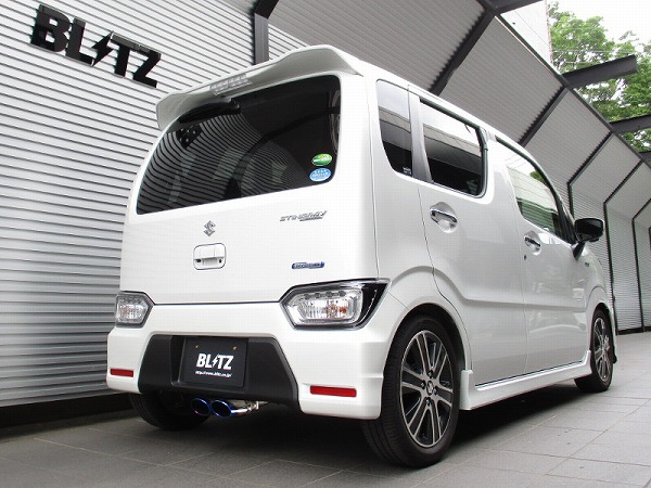 ブリッツ/BLITZ NUR-SPEC VSR マフラー スズキ ワゴンRスティングレー MH55S R06A グレードHYBRID T専用,2WD専用 2017年02月~2020年01月 Scarf|オートパーツエージェンシー