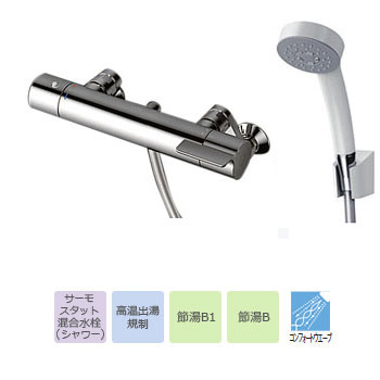 TOTO GG続きもの 風呂場シャワー用サーモスタット雑ぜ合わせる水栓 壁付/シャワー専用 コンフォートウェーブ TBV03418J1  Termostat mixed faucet for bathroom shower