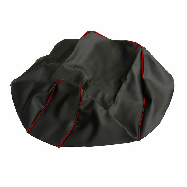 アルバ/ALBA 国産シートカバー 黒カバー・赤パイピング 張替タイプ SCH3075-C10P40 スズキ レッツ5 50cc 2輪 Domestic seat cover