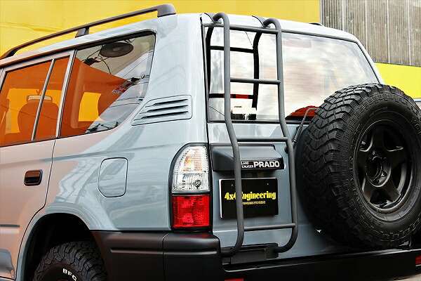 4x4エンジニアリング リアラダー トヨタ ランドクルーザープラド 9＃シリーズ 全年式 ストレートタイプ SUS304ステンレス 艶消しブラック塗装 TLP-A07 Rear ladder