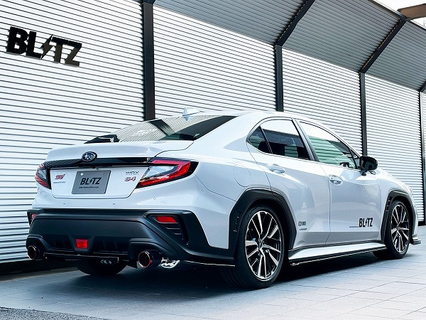 ブリッツ/BLITZ NUR-SPEC CUSTOM EDITION マフラー カーボンレッド センターピース+リアピースセット 63203C スバル WRX S4 VBH FA24 2021年11月~|オートパーツエージェンシー