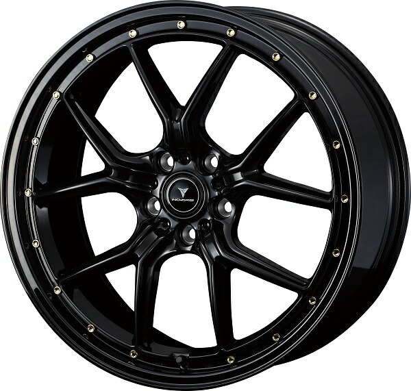 NOVARIS ASSET S1 ホイール BLACK/GOLD PIERCE 19インチ×8.0J ＋45 5H114.3 入数：1台分(4本) 41326 wheel