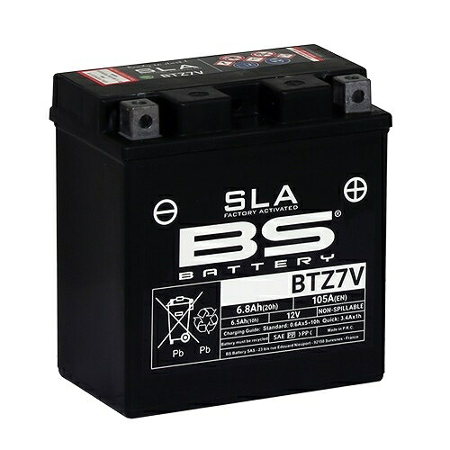BSバッテリー SLAバッテリー バイク用バッテリー BTZ7V 2輪