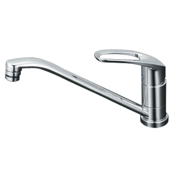 KVK シングル混合栓 一般地 流し台用 撥水レバー 262mmパイプ付 KM5011T Single mixer tap|オートパーツエージェンシー
