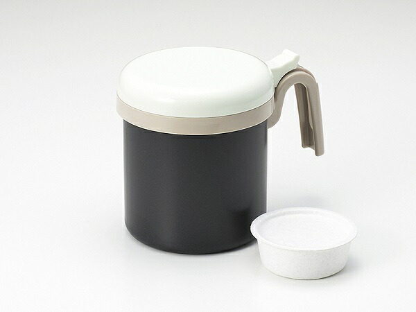 天ぷら名人 きれいにこせるオイルポット 1.0L 活性炭付 TM-07 Oil pot drains cleanly
