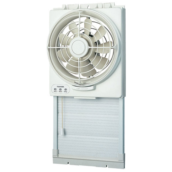 東芝 窓用換気扇 ライトグレー 給排式 羽根径25cm VRW-25X2 Window ventilation fan