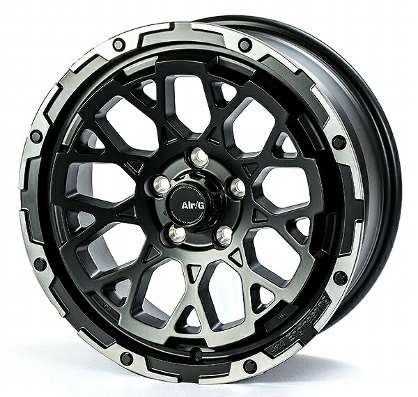 4x4エンジニアリング エアージー ロックス ホイール マットブラック リムDC(ダイヤカット) 17インチ×7.5J ＋40 5H127 入数：1台分(4本) wheel