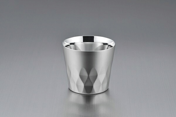 18-8ステンレス二重構造 オールドファッションタンブラー アーガイル柄 AG-0070(0140052) stainless steel double wall old fashion tumbler