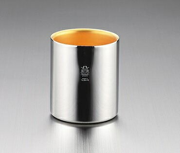 金の贅 18-8ステンレスW構造タンブラー 内面24金メッキ TM-039(0233021) stainless steel structure tumbler
