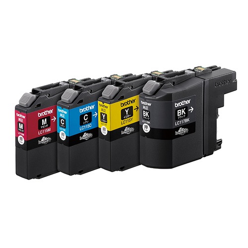ブラザー工業 インキ薬莢 4個風呂敷き包み LC117/115-4PK(16446)  ink cartridge