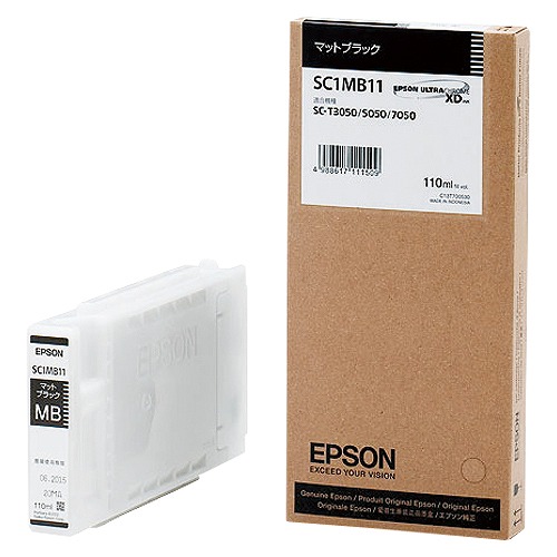エプソン インクカートリッジ マットB 110ml SC1MB11(16346) ink cartridge