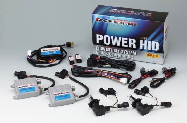 レーシングギア(RG) VR4 パワーHIDキット 6300K H4切り替え 12V用 RGH-CB966 power kit|オートパーツエージェンシー