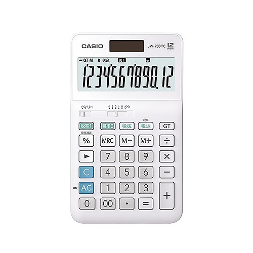 CASIO(カシオ) W税電卓 JW-200TC-N(42379) tax calculator