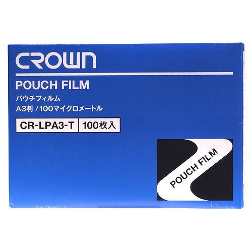 ジャケット冠 パウチフィルム A3 入数：1箱(100枚) CR-LPA3-T(21043)  pouch film