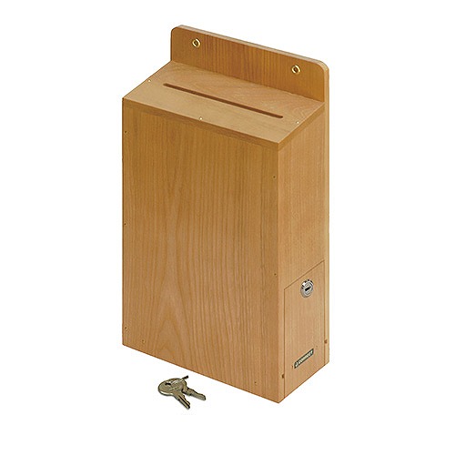寄せあつめる 雁の使い箱・買って出る箱 木製 鍵付 M-500(14357)  Suggestion box suggestion