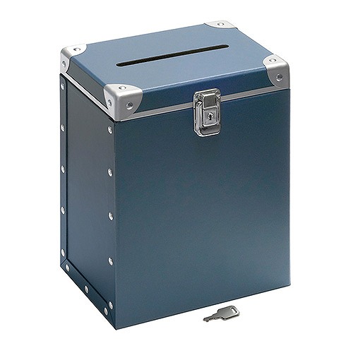 寄せあつめる 票を投じるボックス席 紺 パスコ製 M-512-BL(43012)  voting box