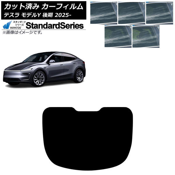 カーフィルム テスラ モデルY 後期 2025年03月～ リアガラス(1枚型) WINCOS スタンダード 選べる5フィルムカラー AP-WFGY0505-R1 Car film