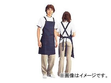 川西工業/KAWANISHI ジーンズ胸当 前掛 タスキ ポケット付 共紐タイプ #651 紺 サイズ：約60&times;83cm JAN：4906554152713 入数：10枚 Jeans chest square front hanging pocket with task｜オートパーツエージェンシー
