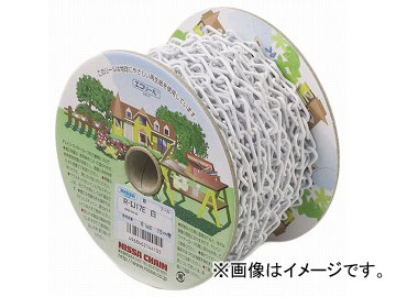 ニッサチェイン/NISSA CHAIN 三つ組 リール巻チェイン ファインカラー 白 15m巻 R-IJ17E JAN：4968462144105 Sanbun reel winding