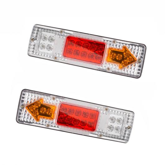 車用メッキパーツ 2ピース 12ボルト カー LED テールライト左と右 トレーラー ワーニング ライト300*85ミリメートル19 トラック テールライト バン ランプ AL-AA-0921 AL Car plating parts