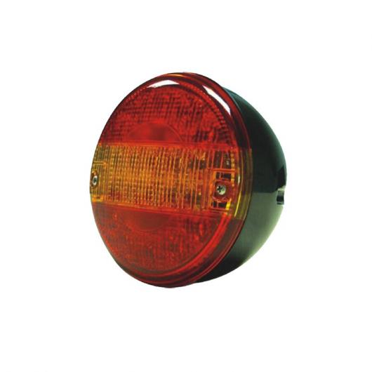 車用メッキパーツ 5ペア5.5インチ10-30ボルト LED タンク トラック リアランプハンバーガー テール ライト ターニングランプ トレーラー Eマークリアターンシグナル AL-AA-0956 AL Car plating parts