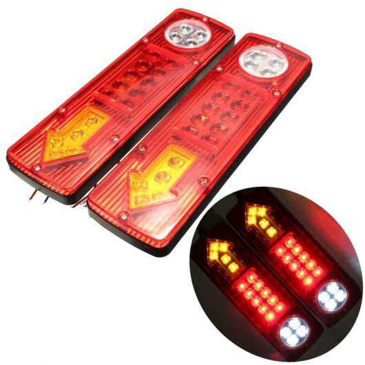 車用メッキパーツ 2×12ボルト 19LED トレーラー トラック リアテールブレーキストップリア リバース オートターンライトインジケータ ランプターンシグナルランプ AL-AA-0957 AL Car plating parts