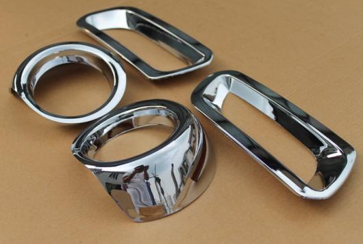 車用メッキパーツ クロームフロント+リアフォグライトランプカバーベゼルトリム スバルXV 2012-2015 AL-AA-1065 AL Car plating parts