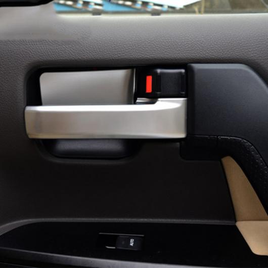 車用メッキパーツ カーアクセサリー ABS クロームINTERIOLサイドドアハンドルカバートリム デコレーション ステッカー 4ピース トヨタ ランド クルーザー LC200 2016 2017 AL-AA-1169 AL Car plating parts｜オートパーツエージェンシー2号店