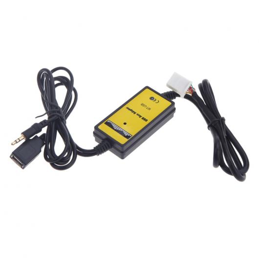 車用ケーブル USB AUX ケーブル アダプタ MP3 プレーヤーラジオインターフェイス トヨタ カムリ カローラ マトリックス 2&times;6PIN オーディオ AL-AA-6904 AL Car cable｜オートパーツエージェンシー2号店