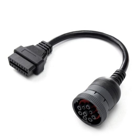 車用ケーブル 16ピン J1939 9ピン ドイツ大型 トラック OBD2 OBD2 ケーブル 295 × 40 × 30 mm AL-AA-7659 AL Car cable