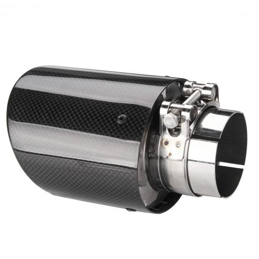 汎用マフラーチップ マフラーカッター 2個 光沢 2.5インチ 63mm IN 114X95mm-OUT カーボン ファイバー エキゾースト リア パイプ AL-AA-9189 AL Car plating parts