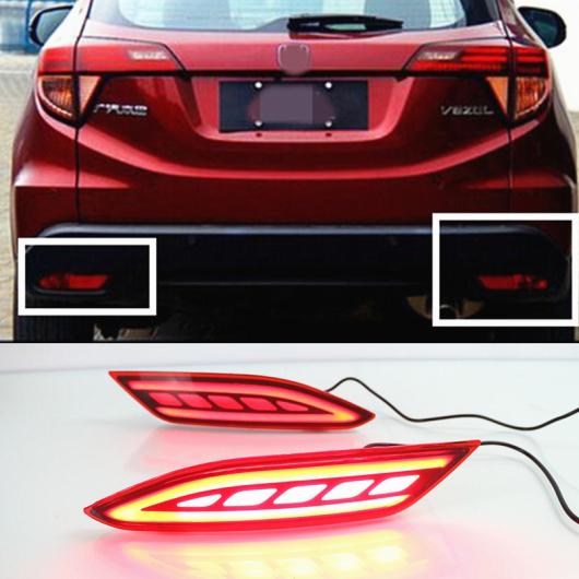 2個 HRV HR-V 2014 2015 2016 2017 2018 LED DRL リフレクター LED リアフォグランプ バンパー ライトブレーキライトターニング シグナル two functions AL-AA-9516 Car light|オートパーツエージェンシー2号店