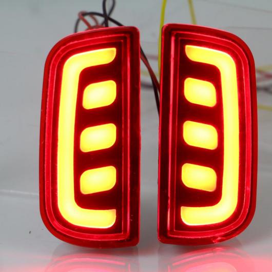 2ピース DRL リア バンパー テールライトフォ バルブ シグナル ランプ DRL ホンダ シビック 2016-2017 レッド AL-AA-9613 Car light｜オートパーツエージェンシー2号店