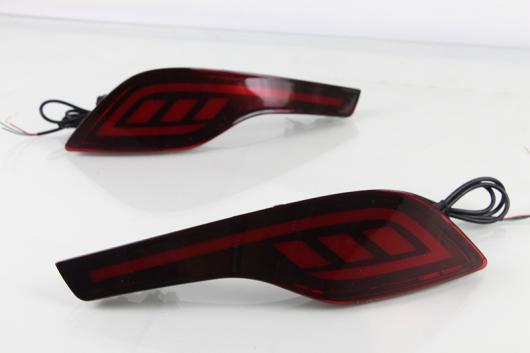 2ピース LED 多機能 12ボルト LED ランプ バンパー ライトブレーキライト ホンダ CRV 2017 2018 レッド AL-AA-9616 Car light｜オートパーツエージェンシー2号店 11,263円