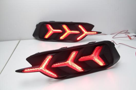 2ピース ホンダ シビック2016 2017 LED DRL リア バンパー テールライト フォグ ランプブレーキライト シグナル ランプ DRL リフレクター AL-AA-9623 AL Car light