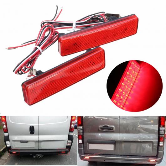 ペア レッド LED リア ブレーキ STOP ライト バンパー リフレクター テール ストップ ランプ ボクスホール オペル ルノー 日産 AL-BB-0429 AL Car light