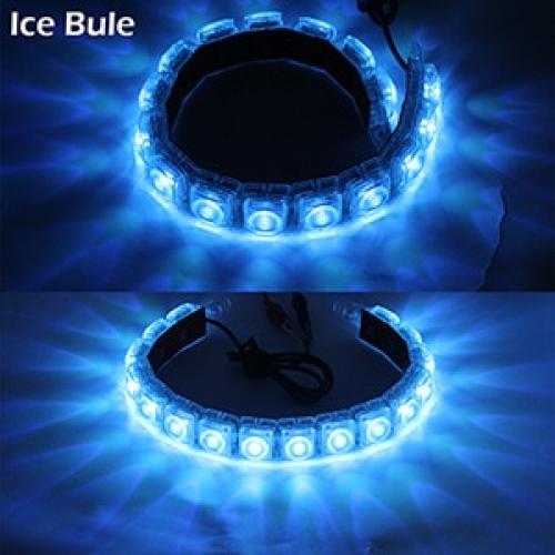 デイタイム ランニングライト DRL オートフレキシブル LED ストリップ ドライビング ライト デイライト フォグ ランプ 12V Ice Blue 9LED Transparent AL-BB-1173 AL Car light
