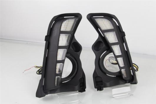 2ピース LED デイタイムランニングライトカー 防水 12V DRL フォグ ランプ 装飾 トヨタ ハイランダー 2018 2019 White and Yellow AL-BB-1098 AL Car light 16,758円