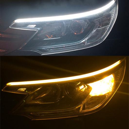 アンバーフラッシャー DRL LED フロー フレキシブル チューブストリップデイタイムランニングライトターン シグナル lce blue and yellow～white and yellow 30cm, 45cm, 60cm AL-BB-1136 AL Car light｜オートパーツエージェンシー2号店