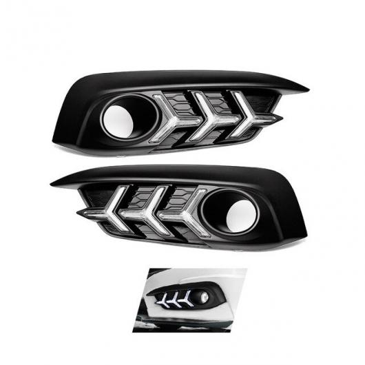 ホンダ CIVIC 10th 2016 2017 2018 LED DRL カーデイライト日中走行 ライトライト ホール white AL-BB-1409 AL Car plating parts