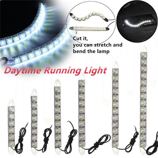 2個 LED COB DRL ドライビングフォグライト フレキシブル デイタイム ランニングライト ホンダ トヨタ VW マツダ ニッサン 10LED AL-BB-1314 AL Car plating parts