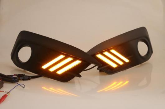 イエロー カラー ターニング シグナル スタイルリレー 12V LED DRL 日中走行 ライトリア バンパー ホンダ シビック 10th 2016 2017 discount for both AL-BB-1358 AL Car plating parts