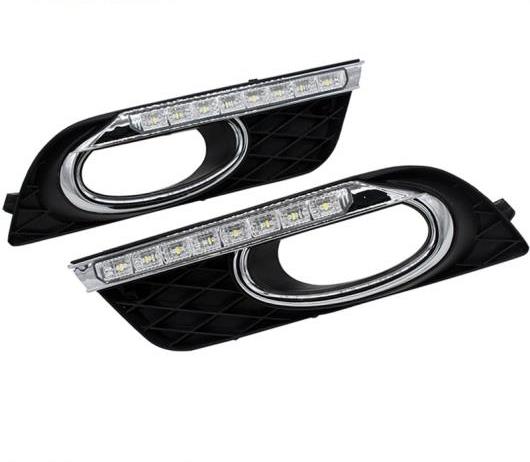 DRL LED デイタイムランニングライト ホンダ シビック2011-2015 イエローカラーターニングシグナルランプ 12V デイライト White with Yellow AL-BB-1363 AL Car plating parts