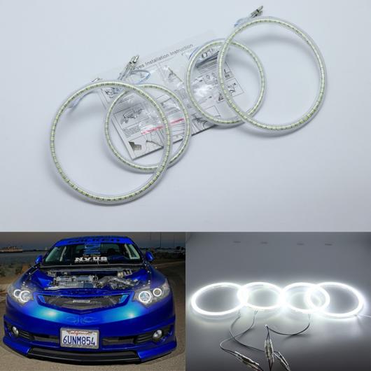 超高輝度 SMD ホワイト LED エンジェルアイズハローリングキット デイタイム ライト DRL ランニング アキュラ TSX 2009 2010 2011 2012 AL-BB-1456 AL Car plating parts