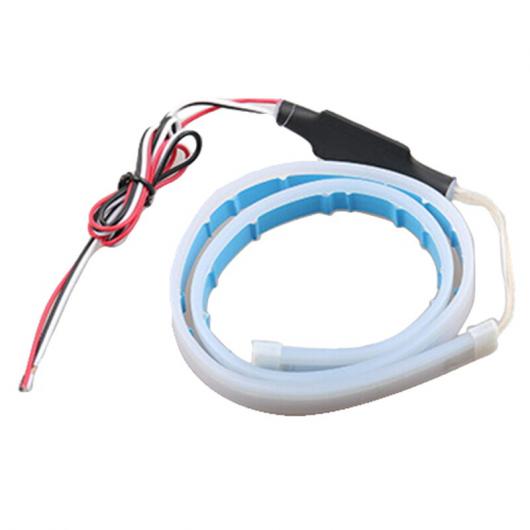 2ピース 45 cm DRL フレキシブル LED ストリップ日中走行用ライトチューブターンシグナルライトランプ 8000 K 7ワット 選べる2カラー ホワイト・ブルー AL-BB-1466 AL Car plating parts