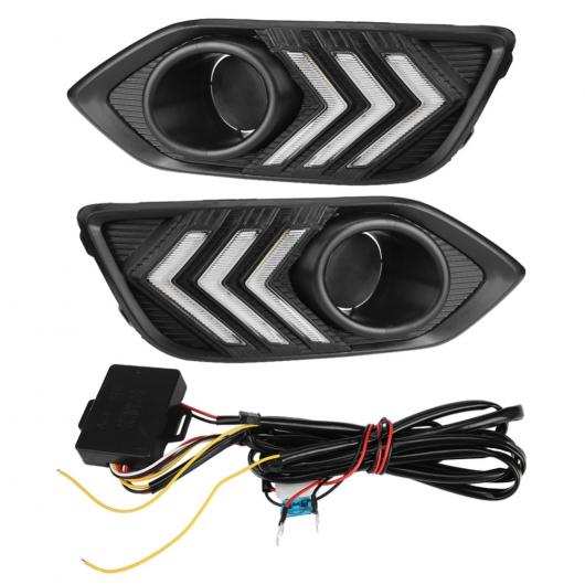 1ペア 12 ボルト デイタイム シグナル 2 ランニング DRL LED フォグランプ カバー ホンダ HR-V 2018 AL-BB-1477 AL Car plating parts